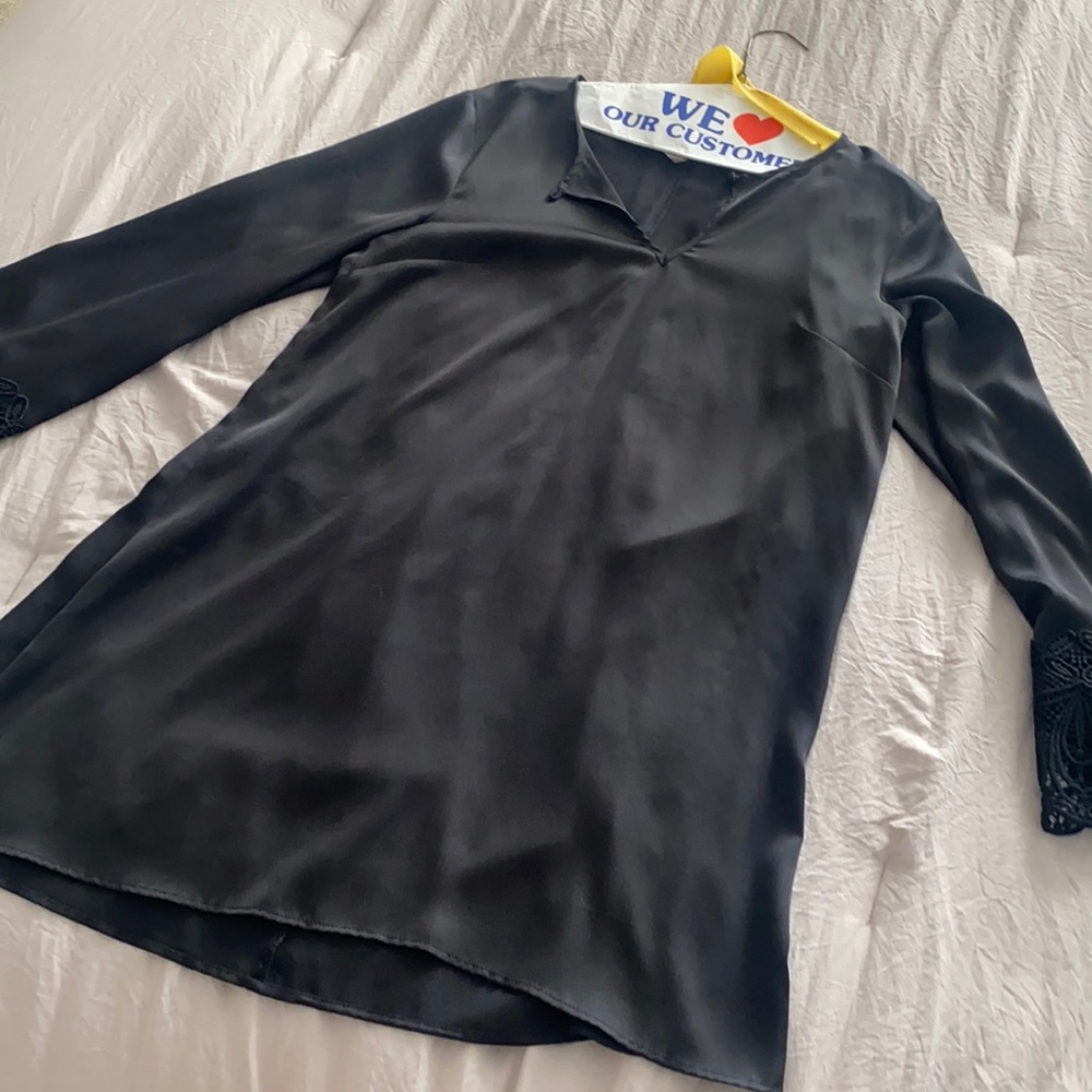 Black BCBG Generation, silk tunic dress